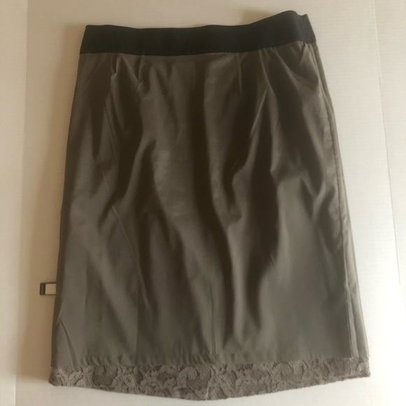 NWOT Banana Republic Lace Overlay Skirt, size 8, brown - Picture 6 of 10